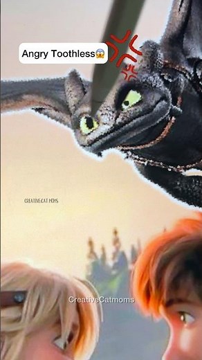 DON'T make Toothless Jealous!!🤫 #shorts #art #disney #creative