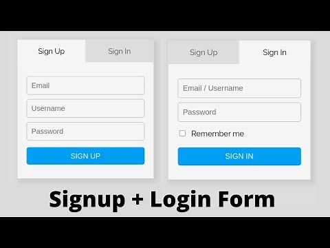 How to Create Signup & Login Form using HTML, CSS & JavaScript