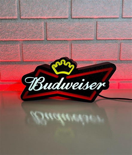 Beer Sign Night Light: 3D Printed LED Bar Decor - Etsy