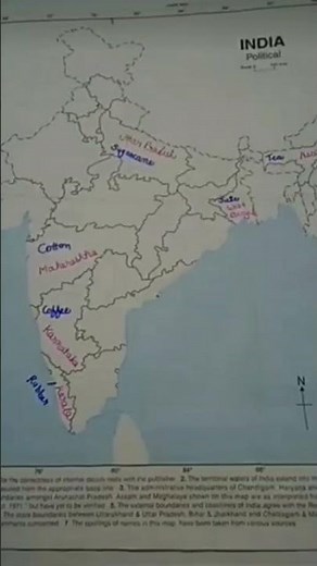class 10 Geography Map work chapter 4 Agriculture major prooduce state of sugarcane,tea,rubber etc