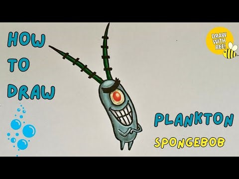 How to Draw Plankton from SpongeBob SquarePants | Easy Step-by-Step Drawing Tutorial @DrawwithBee