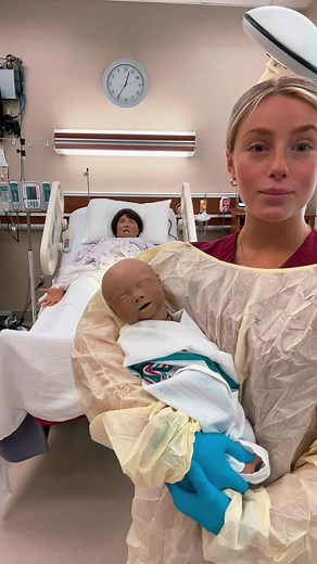 Labor and Delivery Simulation! #nursingschool #nurse #laboranddelivery #simulation