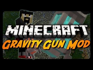 Minecraft Mod Review: GRAVITY GUN MOD! (Launch Blocks & Mobs!)