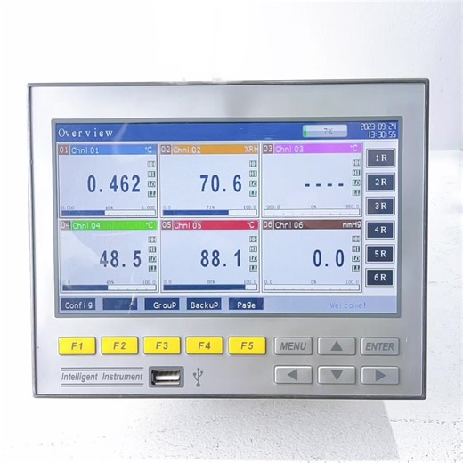 Multichannel Data Loggers Chart Data Curve Storage Temperature Pressure Humidity Current Pressure Analog Chart Recorder