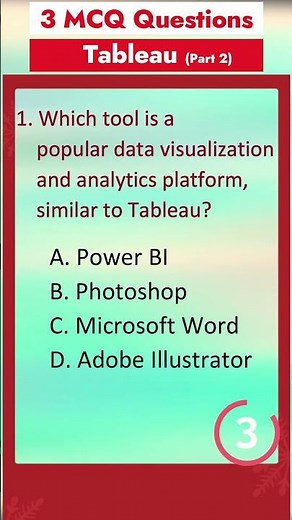 Part 2 - Tableau MCQ Q&A | Most asked Interview Questions