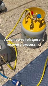 Automotive refrigerant recovery process. 👌🏻#HandyAndysMobileMechanic