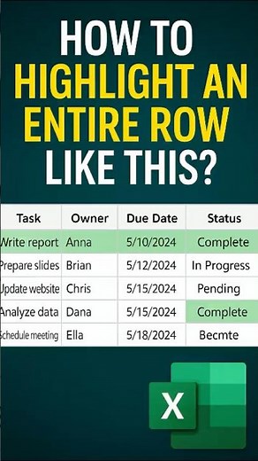 Excel Conditional Formatting: Highlight the Whole Row