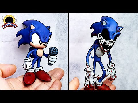 [FNF] Making Faker.EXE and Black sun Sculptures Timelapse [VS SONIC.EXE] - Friday Night Funkin'