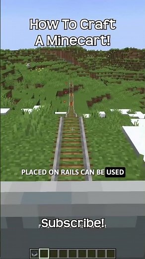How To Craft A Minecart In Minecraft!