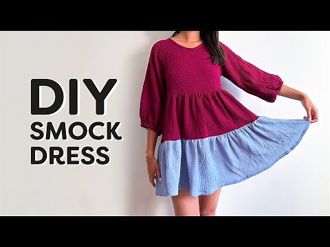 DIY Smock Dress + Sewing Pattern | Beginner Friendly Tutorial✨