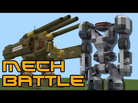 Minecraft Giant Mech Battle! (Rival Rebels Mod)