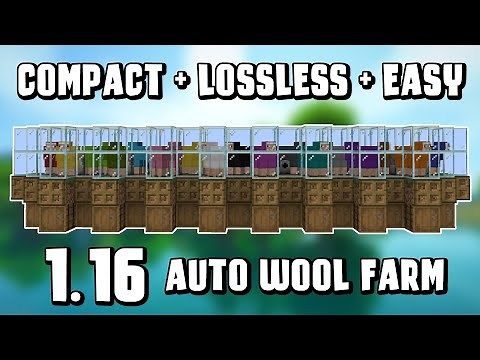 AUTOMATIC WOOL FARM - Simple, Expandable, Compact, Lossless, Tested for 1.16 1.15.2 1.14.4
