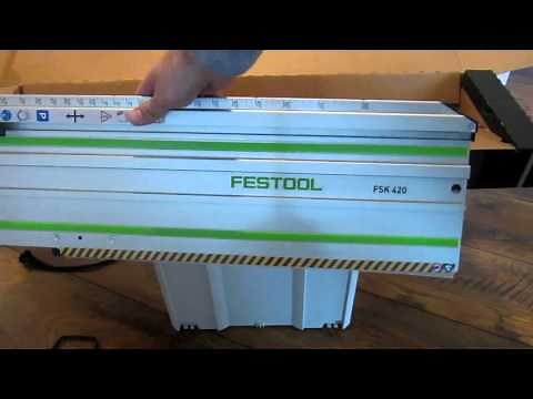 Unpacking / unboxing cross cutting guide rail Festool FSK 420 769942