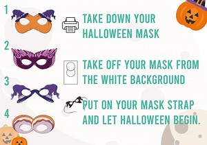 Printable Halloween Masks: Kids Costume Party Masks (PDF/PNG) - Etsy UK