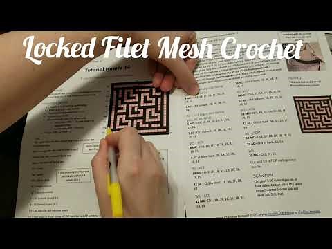 How to Read a Chart and do Locked Filet Mesh Crochet