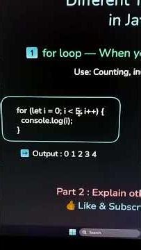 for loop in javascript #coding #javascript #tutorial #forloop #tech