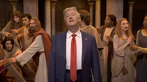 Trump interrupts 'Jesus,' riffs on Easter, tariffs, and more in 'SNL' cold open