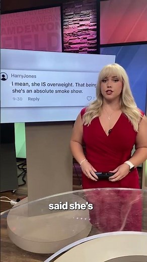Curvy news anchor trolls haters by reading viewer comments in her broadcaster voice #shorts