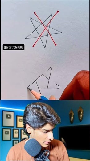 How to draw 3D star!