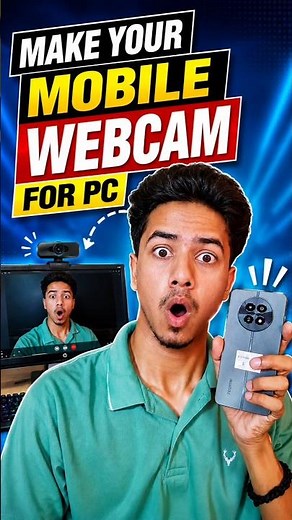 🚀 Use Your Phone as a Webcam for PC 😱 | Mobile Camera as PC Webcam FREE | #shorts #tech