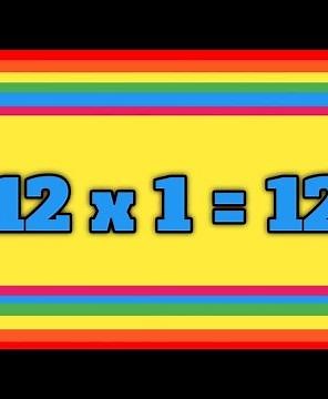 12 x 1= 12 Multiplication, Table of twelve 12 Tables Song Multiplication Time of tables - MathsTable