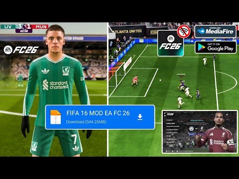 Update! FIFA 16 MOD FC 26 Android Offline | Career Mode FULL FACES & KITS New Update Transfer 25/26