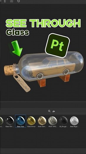 Create See Through Glass In Substance 3D Painter #transparency #3dtexturing
