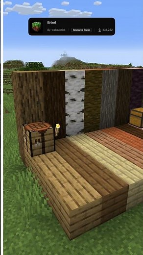 Brixel: Best Lego Minecraft Texture Pack #minecraft #texturepack #resourcespack #shorts #gaming