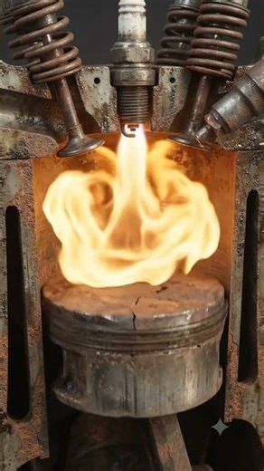 How a Spark Plug Creates Engine Power: Watch the Ignition, Combustion, and Piston Movement Up Close!