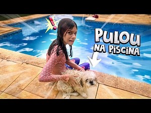 MEU Cachorro CAIU Na PISCINA