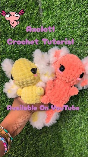 easy Axolotl Plushie Crochet Tutorial Available ‪@CozyComfyLoopsShorts‬
