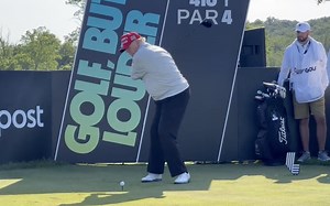 Donald Trump golf swing goes viral