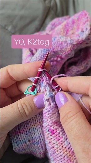 YO, K2tog
