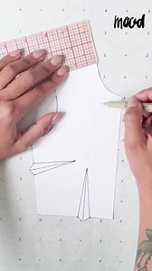 A Sweetheart Neckline is a simple and gracious way to "dress up" a basic bodice pattern.⁠ ⁠ 👉🏽Start tracing a line perpendicular from the neck edge, along the shoulder line. This measurement represents how wide your neckline will be.⁠ ⁠ 👉🏽Next, draw a line down, perpendicular to the shoulder line. The longer the line, the deeper your neckline will be. ❤️⁠ ⁠ 👉🏽On the center front fold of your bodice pattern, mark a point down from the neck edge. Draw a gentle curved line from that point to 