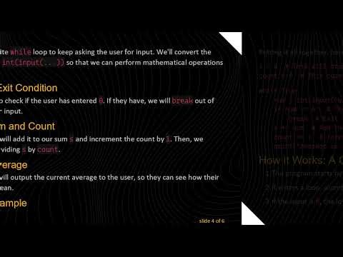 How to Easily Calculate the Average of User Inputs Until Zero in Python
