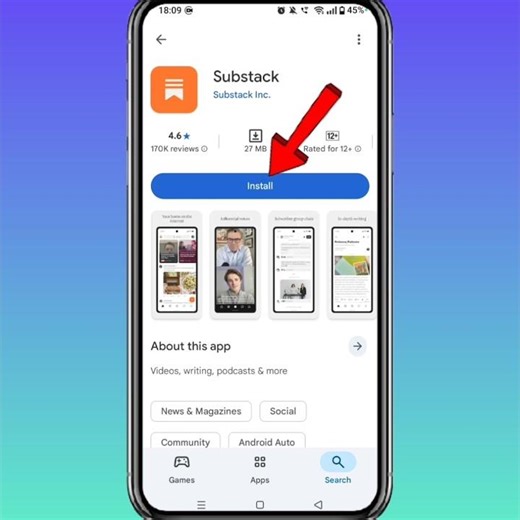 How To Install Substack App On Android || How To Download Substack App #substack #shorts
