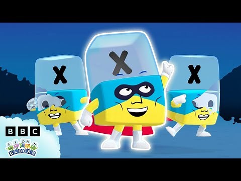 Exciting Alphablock X! 🦸 | Letter of the Week | Learn to Spell | ‪@officialalphablocks‬