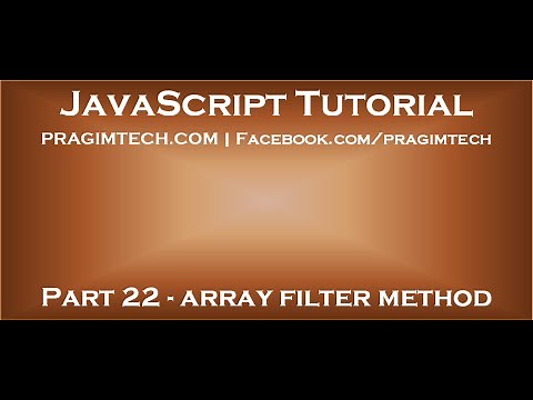JavaScript array filter method