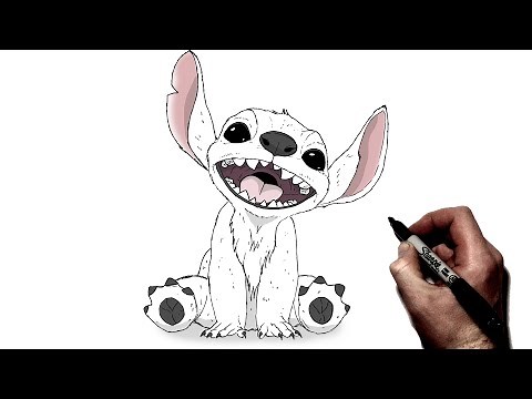How To Draw Stitch | Step By Step | Lilo & Stitch