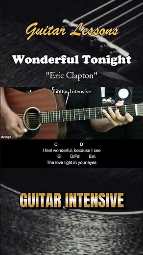 Wonderful Tonight - Eric Clapton | EASY Guitar Tutorial - Chords - Guitar Lessons #guitarhowto