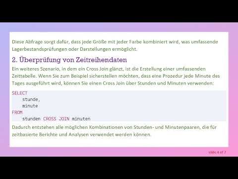 Verständnis des Cross Join: Wann und wie man ihn in SQL verwendet