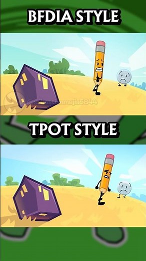 Pencil's Crashout Reanimated Comparison ✏️#bfdi #bfdia #idfb #bfb #tpot #animation #crashout #tpot15