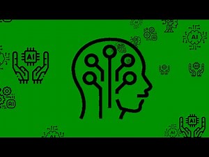 HD Green Screen | AI Artificial Intelligence Icons floating in space