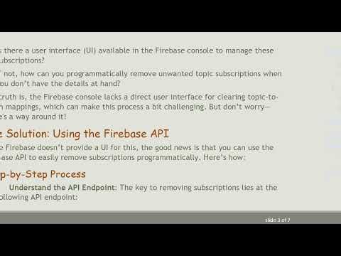 How to Efficiently Remove Firebase Cloud Messaging Subscriptions