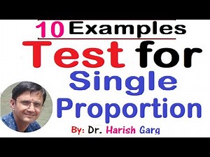 Test for Single Proportion | Easiest Way 10 Examples