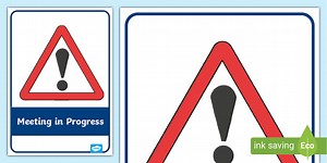 Meeting in Progress Sign