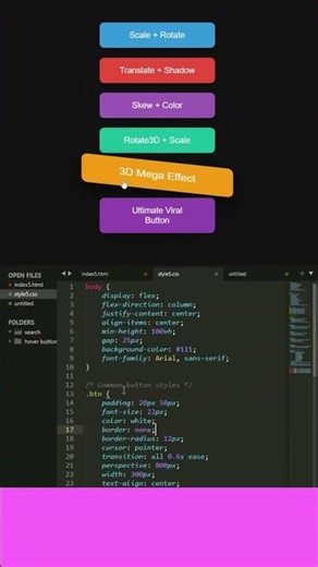"Create Awesome Buttons in HTML & CSS | Easy Button Design