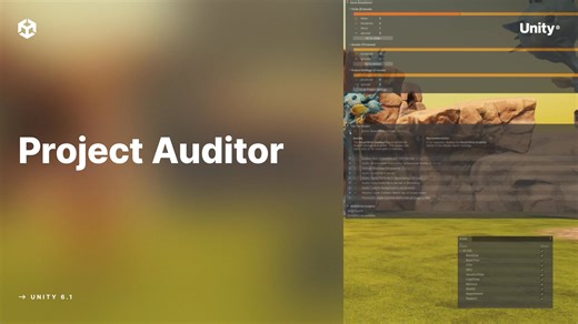 16K views · 145 reactions |  Announcing your new go-to tool for project analysis! The Project Auditor, a new package in Unity 6.1, scans your entire project for performance issues, inefficient code, and suboptimal settings, providing detailed, customizable reports. Use it to reduce build size and ensure your projects are always performing at their peak. Watch now: https://on.unity.com/3GJ6qSD #Unitytips #Gamedev | Unity | Facebook