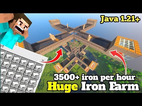 HUGE Iron Farm for Minecraft Java 1.21+ – Unlimited Iron! 🔥⚙️