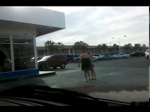 Drunk girl on spring break at lake havasu